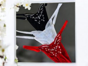 Calcinha Borboleta Paetê Sexy